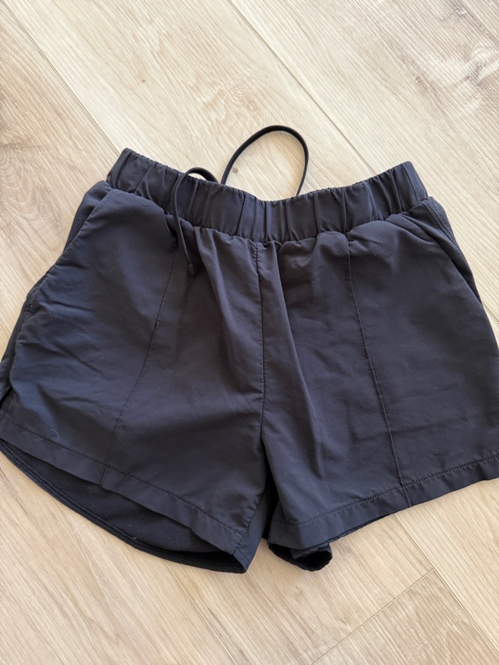 Zella Black Women's Elastic-Waist Athletic Shorts